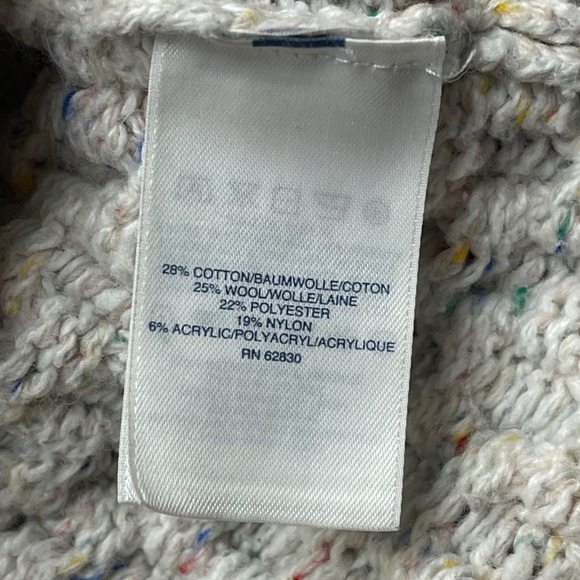 Lands End Sweater Womens Small Wool Cable Knit Fisherman Chunky Colorful Chic - Picture 4 of 9